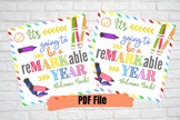 First Day of School Marker Gift tags, Back to school Sharp