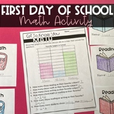 First Day of School Math Activity
