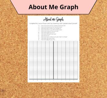 Preview of First Day of School Math Activity, About me Math Activity, Graphing Activity