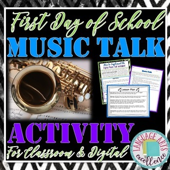 Preview of First Day of School "Music Talk" Activity