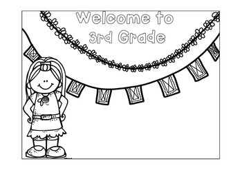 First Day of School Name Coloring Pages 3rd Grade by