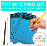 First Day of School Note