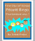 First Day of School - People Bingo - Grades 3-6, 7-10