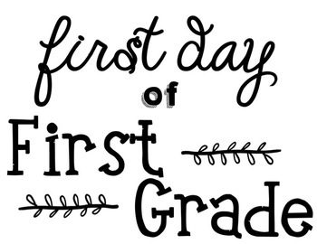 First Day of School Picture Signs *elementary version* by SpEdQueen