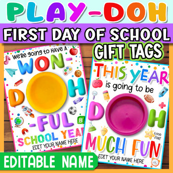 Editable Name Playdough Mats Back to School Activity