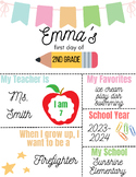 First Day of School Poster (Editable)