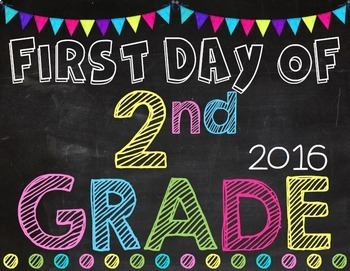 First & Last Day of School Posters: Chalkboard & Brights (EDITABLE)