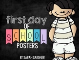 First Day of School Posters {PreK - 5th Grade} FREEBIE