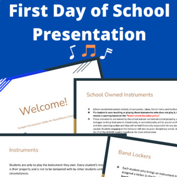 Preview of First Day of School Presentation Template