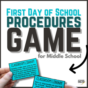 Preview of First Day of School Procedures Game for Middle School