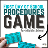 First Day of School Procedures Game for Middle School