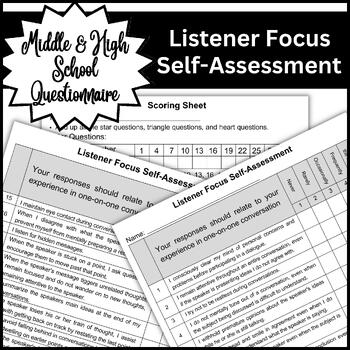 Preview of Last Day of School Activity - Questionnaire: Listening Self-Assessment