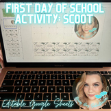 First Day of School SCOOT Activity