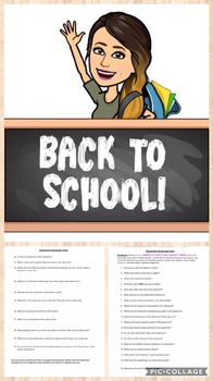 Preview of First Day of School Scavenger Hunt Activity