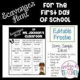 First Day of School - Scavenger Hunt (Editable)