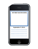 First Day of School Selfies Smart Phone Graphic Organizer