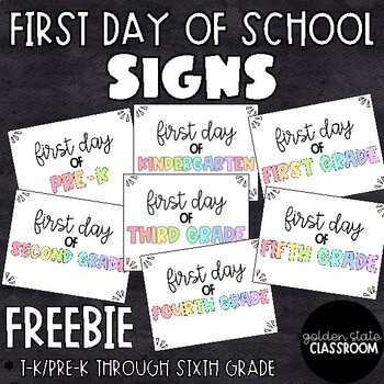 Preview of First Day of School Sign  |  Freebie