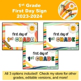 First Day of School Sign Pack BTS 1st Grade