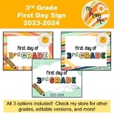 First Day of School Sign Pack BTS 3rd Grade