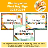 First Day of School Sign Pack BTS Kindergarten