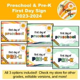 First Day of School Sign Pack BTS Preschool & Pre-K