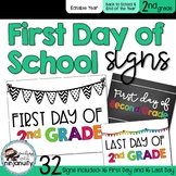 First Day and Last Day of School Signs - 2nd Grade