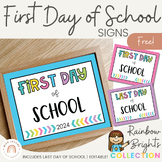 First Day of School Signs | EDITABLE