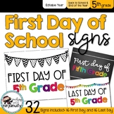 First Day and Last Day of School Signs - 5th Grade