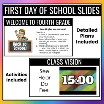 Preview of First Day of School | Slides + Activities