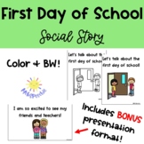 First Day of School Social Story | Back to School Social Story