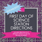 First Day of School Station Directions ~Editable~