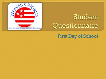 Preview of Student Questionnaire
