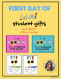 First Day of School Student Welcome Gifts! Print and Go!