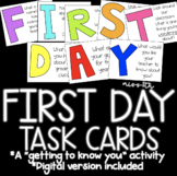 First Day of School Task Cards