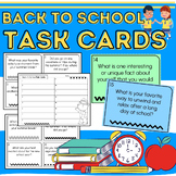 First Day of School Task Cards: Back to School Social Emot
