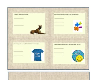 Preview of First Day of School Task Cards for Grades 3-5