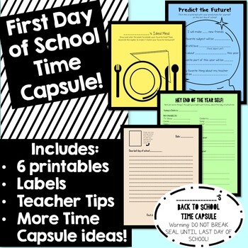 Preview of First Day of School Time Capsule