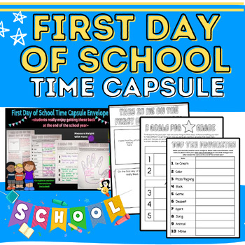 Preview of First Day of School: Time Capsule Project {Back to School} Morning Meeting