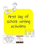 FREE First Day of School Writing Activities