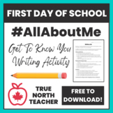 First Day of School Writing Activity | Get To Know Your St
