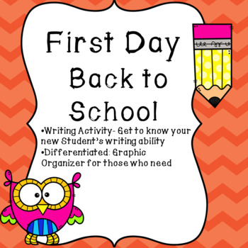 Preview of First Day of School Writing Bulletin Board Activity- FREE