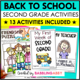 First Day of Second Grade Back to School Activities for th