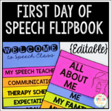 First Day of Speech Flipbook {Editable}