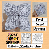 First Day of Spring Craft Cootie Catcher Activities Flower