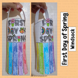 First Day of Spring Craft Windsock Coloring Flower Activit