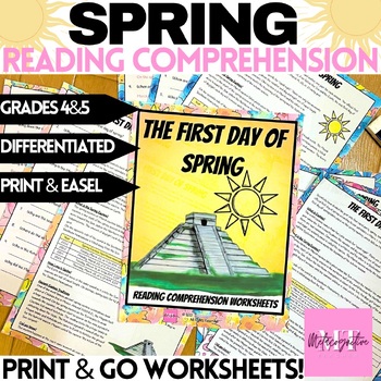 Preview of First Day of Spring Reading Comprehension Worksheets