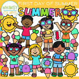 Happy Kids First Day of Summer Clip Art