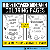 First Day of Third Grade Coloring Pages - Back to School