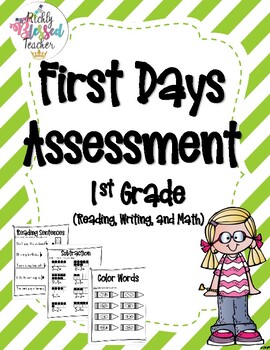 Preview of First Days Assessment (First Grade)