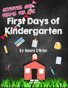 Preview of First Days Of Kindergarten Activities and Helpful Handouts